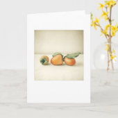 Achtertuin Hachiya Persimmon Stilleven Groet Kaart (Gele Bloem)