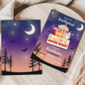 Achtertuin Halloween Film Night Verjaardagsfeest Kaart