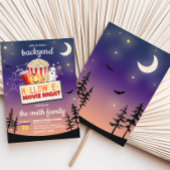 Achtertuin Halloween Movie Night Party Kaart