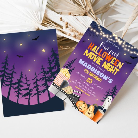 Achtertuin Halloween Verjaardagsfeest Filmavond Kaart