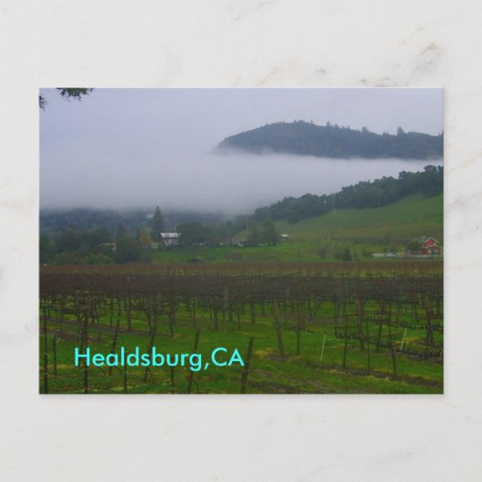achtertuin, Healdsburg, CA Briefkaart (Voorkant)