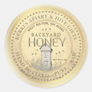 Achtertuin Hives Honey Label Gold Grunge