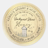 Achtertuin Hives Honey Label Gold Grunge (Voorkant)