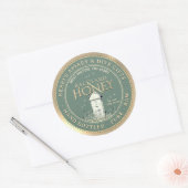 Achtertuin Hives Honey Label Hand gebotteld Raw Go (Envelop)