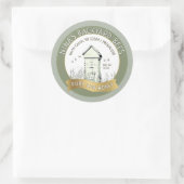 Achtertuin Hives Honing Pure Raw Honing Groen Goud Ronde Sticker (Tas)