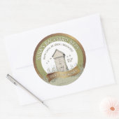 Achtertuin Hives Honing Pure Raw Honing Koper Groe Ronde Sticker (Envelop)