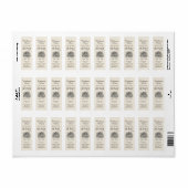 Achtertuin Honing  Skep met bijen mini-label Etiket (Full Sheet)