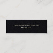 Achtertuin Honing Zwart Bloem Hives Goud Hart Bije Mini Visitekaartje (Achterkant)