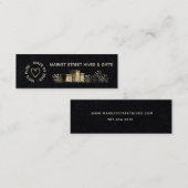 Achtertuin Honing Zwart Bloem Hives Goud Hart Bije Mini Visitekaartje (Voorkant / Achterkant)