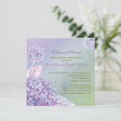 Achtertuin Hydrangea bruiloft repetitie diner Kaart (Staand voorkant)