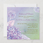 Achtertuin Hydrangea bruiloft repetitie diner Kaart (Voorkant)