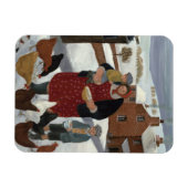 Achtertuin in Winter Magneet (Horizontaal)