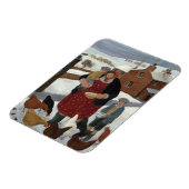 Achtertuin in Winter Magneet (Linkerzijde)