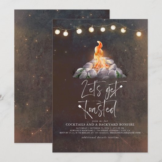 Achtertuin kampvuur Laten we geroosterd worden Mod Kaart (Voorkant / Achterkant)