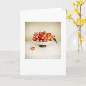 Achtertuin Kersen Stilleven Blanco begroeting Kaart (Gele Bloem)