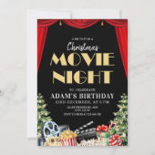 Achtertuin Kerstfilm Night Verjaardagsfeest Kaart (Voorkant)