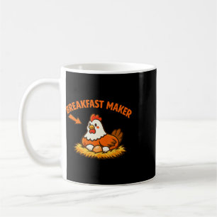 Achtertuin Kip Ontbijt Humor Eier Leggen Ontwerp Koffiemok
