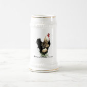 Achtertuin kippenboer met roosterontwerp bierpul (Center)