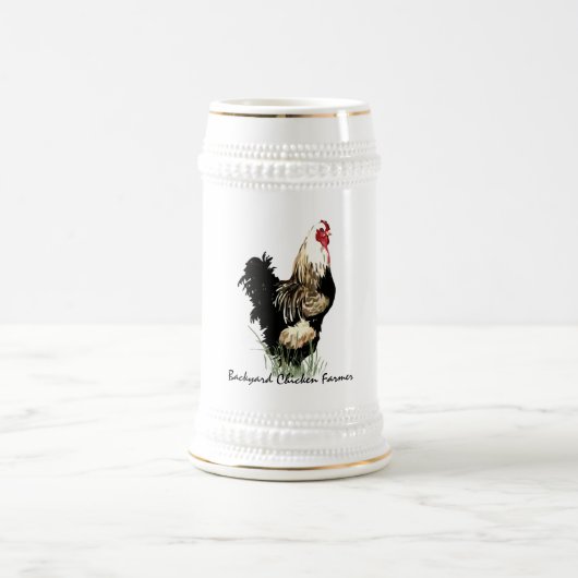 Achtertuin kippenboer met roosterontwerp bierpul (Center)