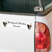Achtertuin kippenboer met roosterontwerp bumpersticker (Op Truck)
