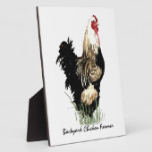 Achtertuin kippenboer met roosterontwerp fotoplaat (Zijkant)