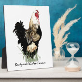 Achtertuin kippenboer met roosterontwerp fotoplaat (Zijkant)