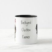 Achtertuin kippenboer met roosterontwerp mok (Midden)