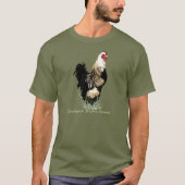 Achtertuin kippenboer met roosterontwerp t-shirt (Voorkant)