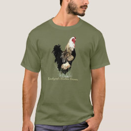 Achtertuin kippenboer met roosterontwerp t-shirt