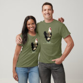 Achtertuin kippenboer met roosterontwerp t-shirt (Unisex)