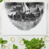  achtertuin kippenboer theedoek (Gevouwen)