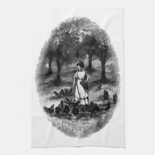  achtertuin kippenboer theedoek (Verticaal)