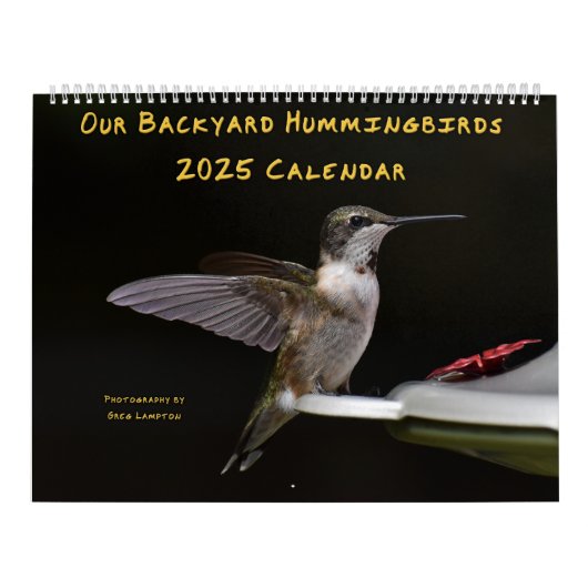 Achtertuin Kolibries 11 "x 14.25" Kalender (Hoes)