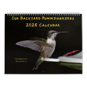 Achtertuin Kolibries 11 "x 14.25" Kalender (Hoes)