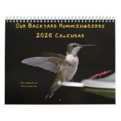 Achtertuin Kolibries 8,5 "x 11" Kalender (Hoes)