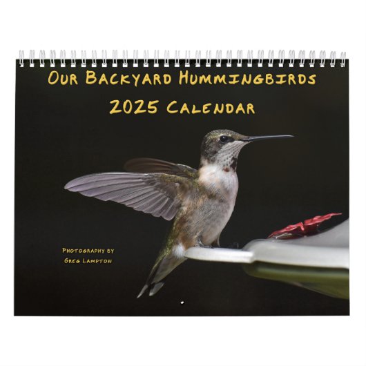 Achtertuin Kolibries 8,5 "x 11" Kalender (Hoes)