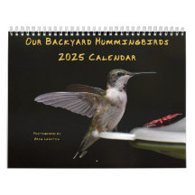 Achtertuin Kolibries 8,5 "x 11" Kalender