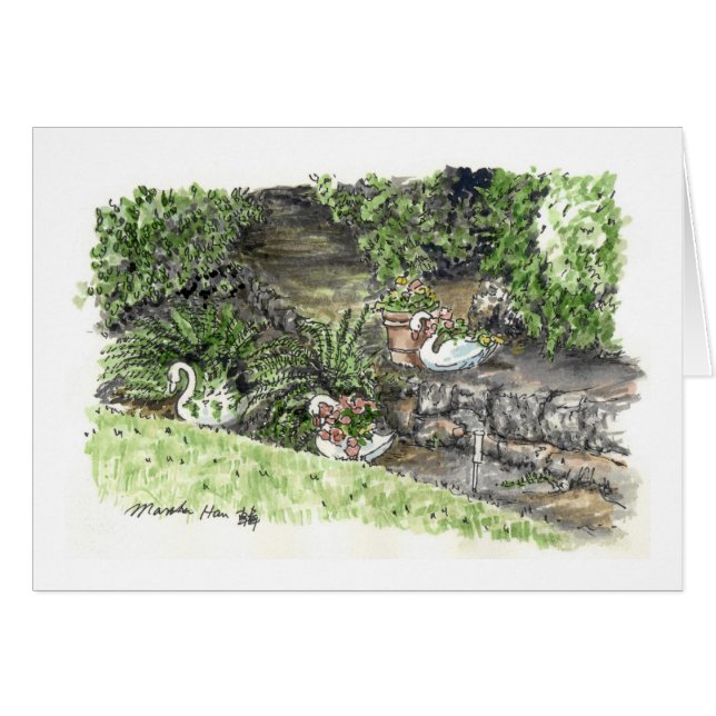 achtertuin met ganzenplaneten (Voorkant Horizontaal)