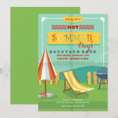 Achtertuin Oasis-uitnodiging Kaart (Voorkant / Achterkant)