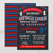 Achtertuin Obstakel Cursus Verjaardags Bash Kaart (Voorkant / Achterkant)