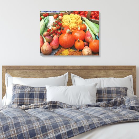Achtertuin oogst canvas afdruk (Insitu (Slaapkamer))