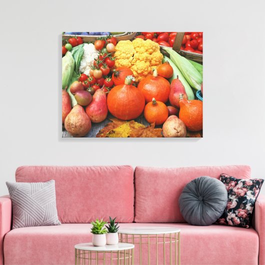 Achtertuin oogst canvas afdruk (Insitu (Woonkamer))
