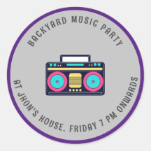 Achtertuin partij stickers