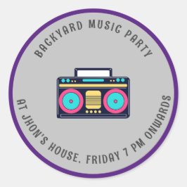 Achtertuin partij stickers