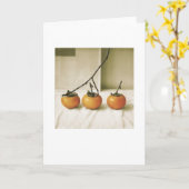 Achtertuin Persimmon foto schilderij Blank groet Kaart (Gele Bloem)