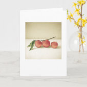 Achtertuin perziken Stilleven Blank Wenskaart Kaart (Gele Bloem)
