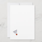 Achtertuin picknick spelletjes / badminton kaart (Achterkant)