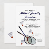 Achtertuin picknick spelletjes / badminton kaart (Voorkant / Achterkant)