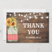 Achtertuin picknickfeest bedankkaart (Voorkant)