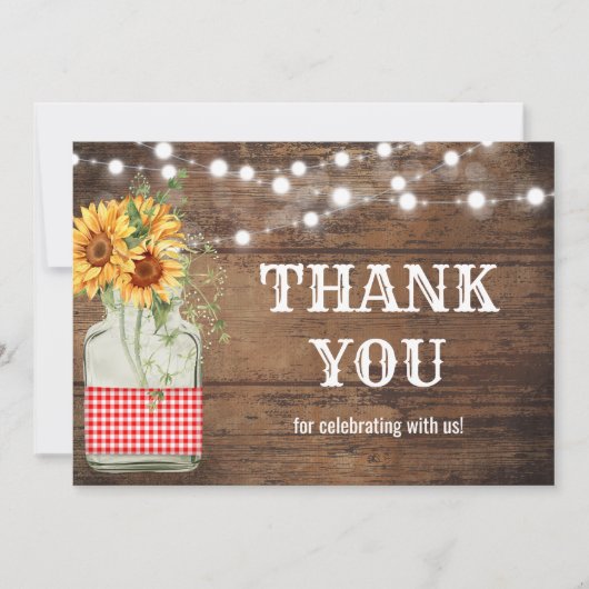 Achtertuin picknickfeest bedankkaart (Voorkant)